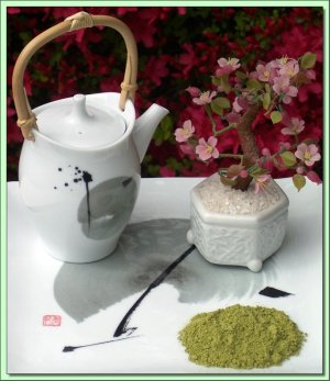 green tea in Japanese tea pot